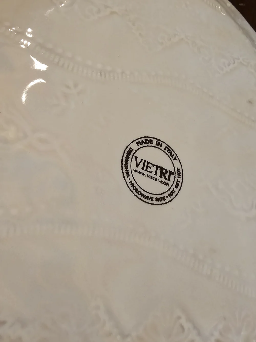 Vietri Bellezza Holiday Christmas Tree Dinner Plate/ Serving Platter 10 1/4